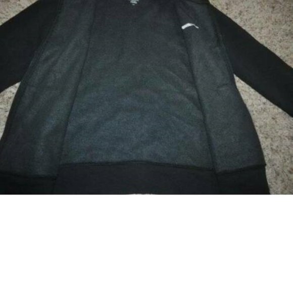 Womens Jacket Reebok Black Large Zip Up Fleece Lined Hooded Fall Spring Pockets - Picture 4 of 5